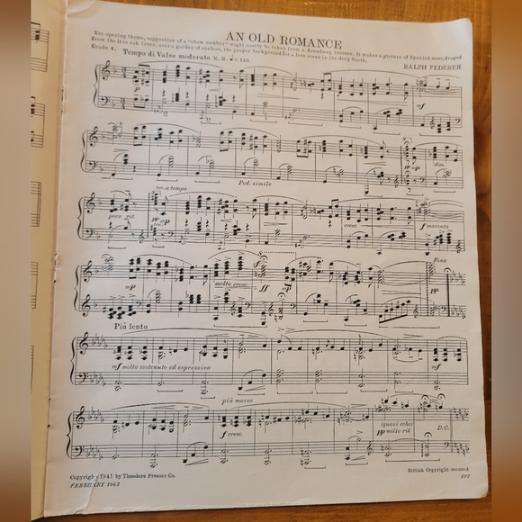 Antique Vintage The Etude Music Magazine Feb 1942 Issue Sheet Music Articles Ads - Picture 2 of 9